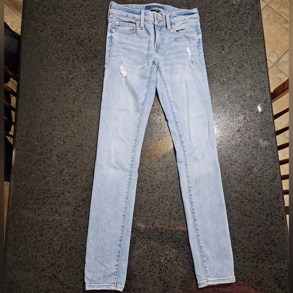 Aeropostale Aero Low Rise Size 00 Reg Distressed Blue Jeans